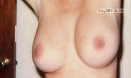 Tit Flash: Wife's Medium Tits - Topless Jannie from United States